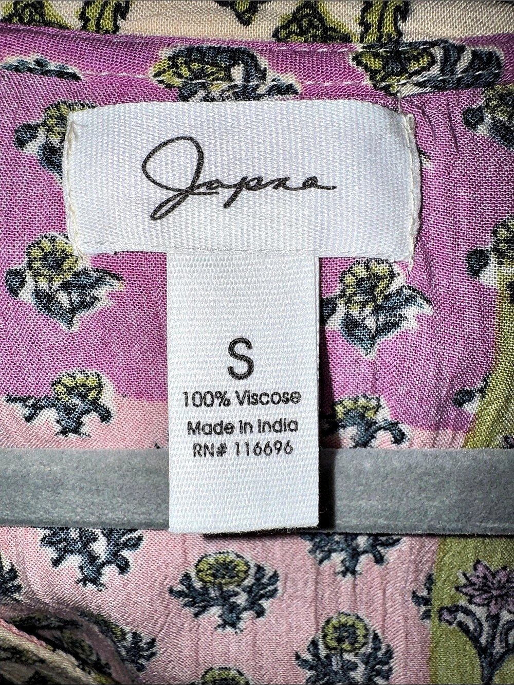 Japna Patchwork Geometric Mini Dress in Pink & Purple Size Small - Picture 3 of 3